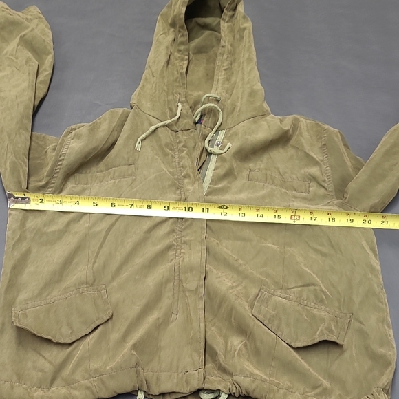 Brandy Melville Olive Green Military Hooded Jacket Size M/L - Picture 8 of 12